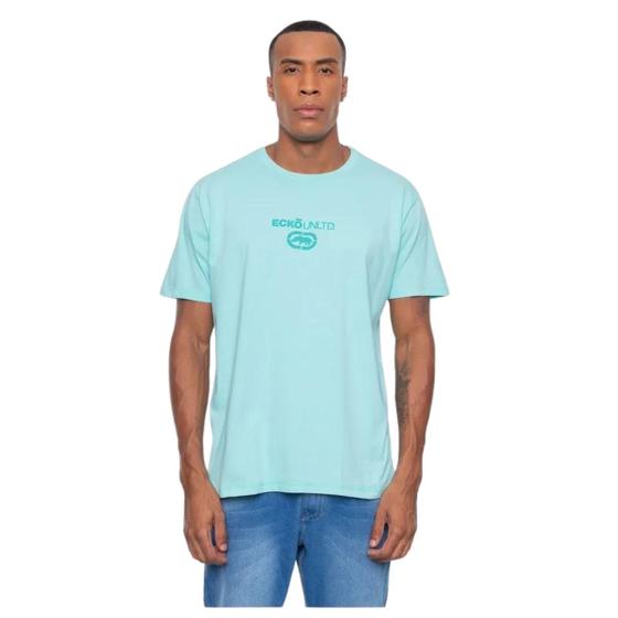 Imagem de Camiseta Ecko Estampada Azul Claro Logo Original Básica