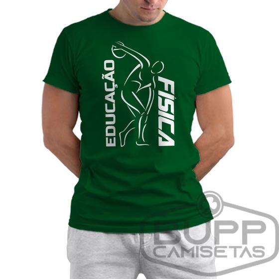 Imagem de Camiseta Educação Física Camisa Masculina Professor Curso 100% Algodão Escola Faculdade