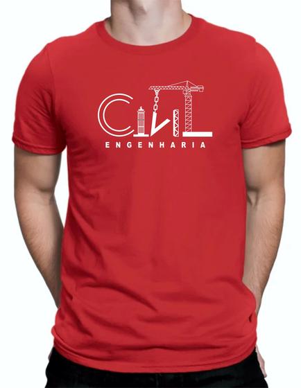 Imagem de Camiseta Engenharia Civil,masculina,básica,100% algodão,estampada