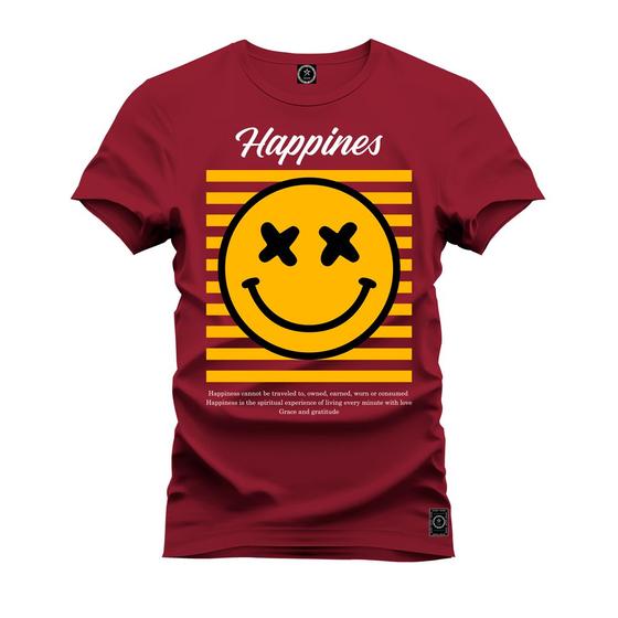 Imagem de Camiseta Especial Plus Size Premium Estampada Happies