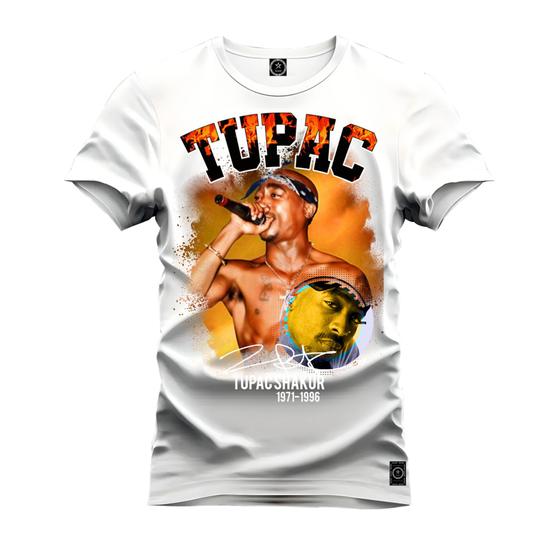 Imagem de Camiseta Especial Plus Size Premium Estampada Tupac Show