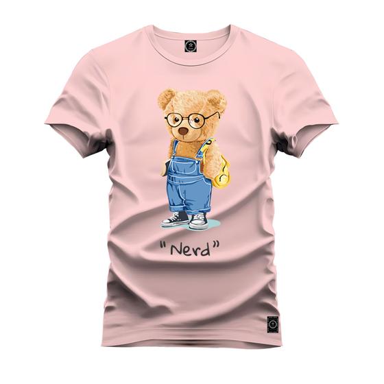 Imagem de Camiseta Especial Plus Size Premium Estampada Urso Nerds