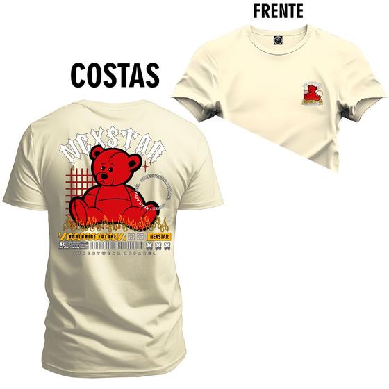 Imagem de Camiseta Especial Plus Size Premium Estampada Urso Nexstar Classic  Frente e Costas