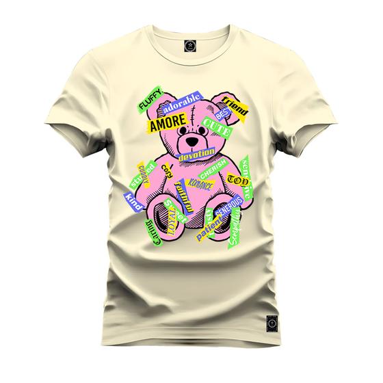 Imagem de Camiseta Especial Plus Size Premium Estampada Urso No Descontrole