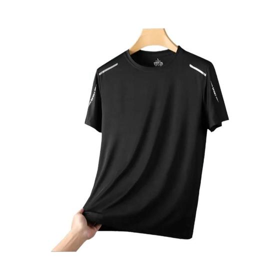 Imagem de Camiseta Esportiva Masculina de Seda Gelada - Secagem Rápida e Respirável