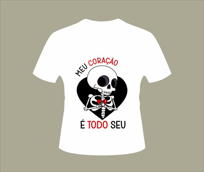 Imagem de Camiseta Esqueleto Apaixonado modelo 8