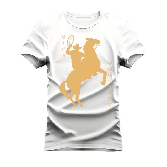 Imagem de Camiseta Estampada 100% Algodão Unissex T-shirt Confortável Peão