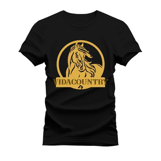 Imagem de Camiseta Estampada Algodão Confortável T-Shirt Cavalo