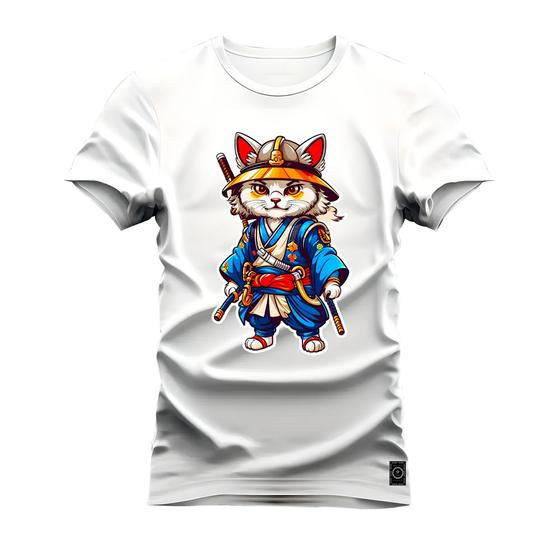 Imagem de Camiseta Estampada Algodão Premium Confortável Gato Kong Fu