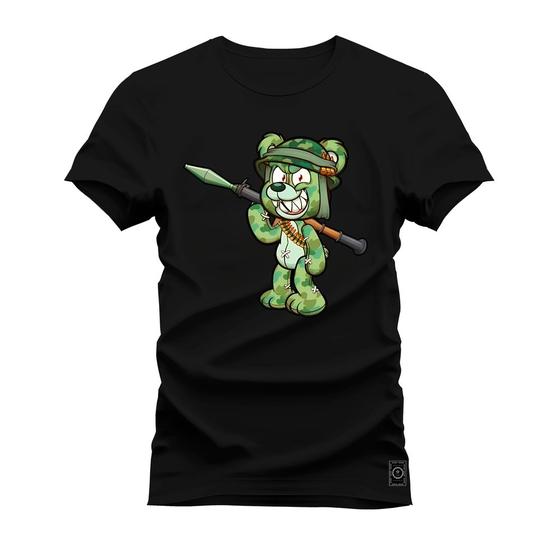 Imagem de Camiseta Estampada Algodão Street Premium Estampada Urso Soldado