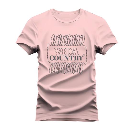 Imagem de Camiseta Estampada Algodão Unissex Macia Arames Country