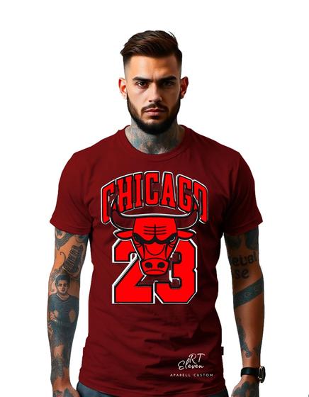 Imagem de Camiseta Estampada Basquete Chicago 23 Unissex Malha 100% Algdao Linha Premium