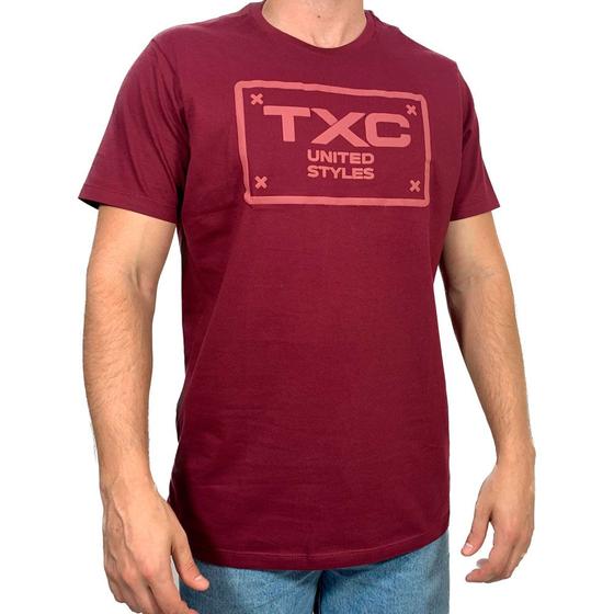 Imagem de Camiseta Estampada Bordo Masculina Txc