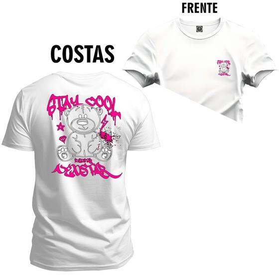 Imagem de Camiseta Estampada Confortável Premium Macia Urso Antologico Frente e Costas