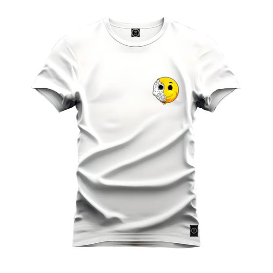 Imagem de Camiseta Estampada Premium Tamanho Especial Emoji Metade Peito