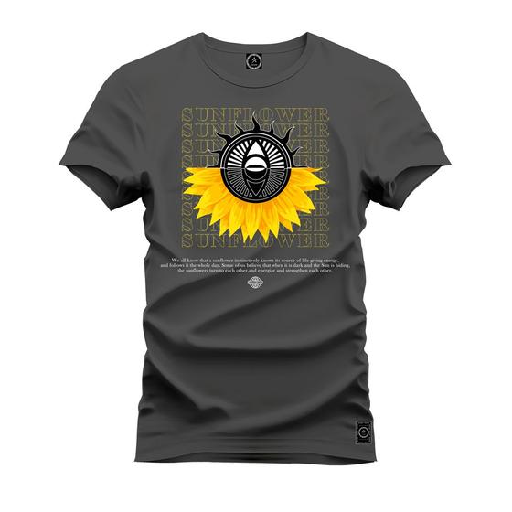 Imagem de Camiseta Estampada Premium Tamanho Especial Olho Girasol