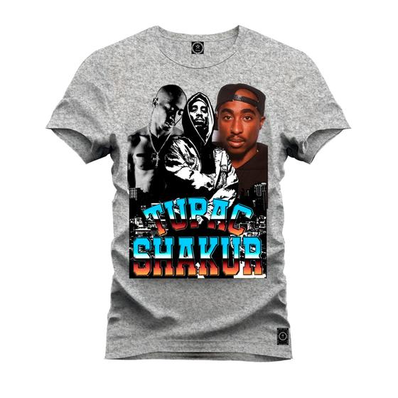 Imagem de Camiseta Estampada Premium Tamanho Especial Tupac City