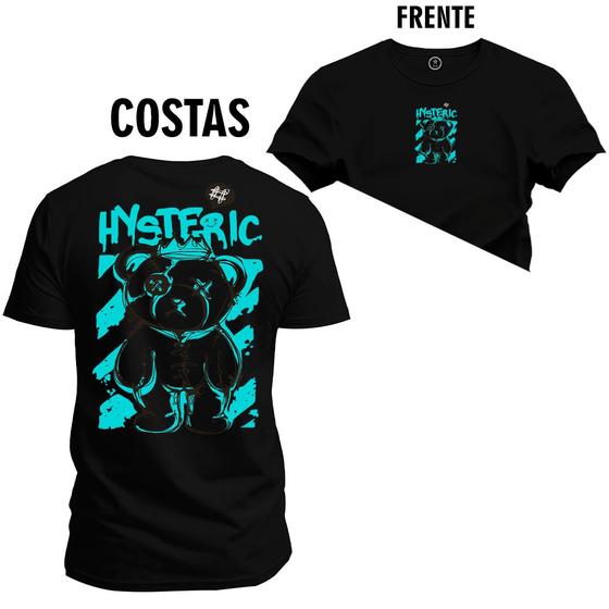 Imagem de Camiseta Estampada Premium Tamanho Especial Urso Wasteneric Frente e Costas