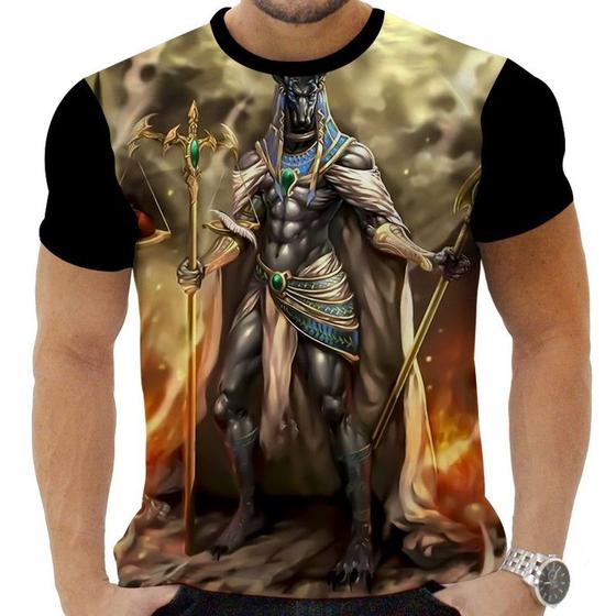 Imagem de Camiseta Estampada Sublimação Egito Deus Egipicio Anubis 33