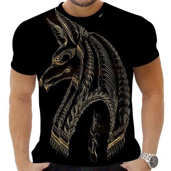 Imagem de Camiseta Estampada Sublimação Egito Deus Egipicio Anubis 37