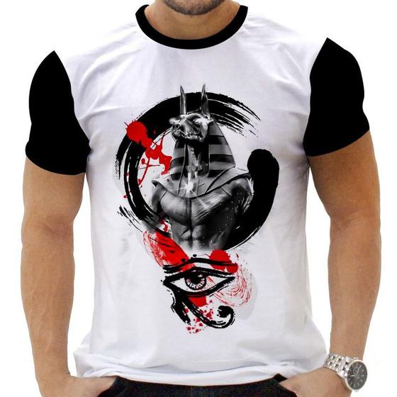 Imagem de Camiseta Estampada Sublimação Egito Deus Egipicio Anubis 40