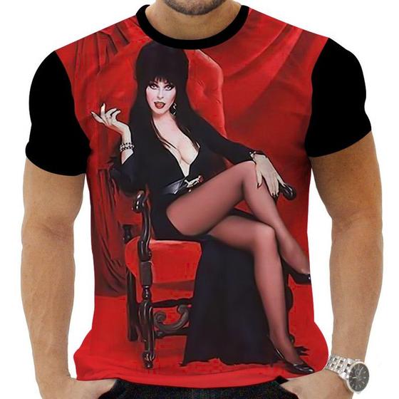 Imagem de Camiseta Estampada Sublimação Filmes Clássicos Terror Horror Cult Elvira A Rainha Das Trevas 12