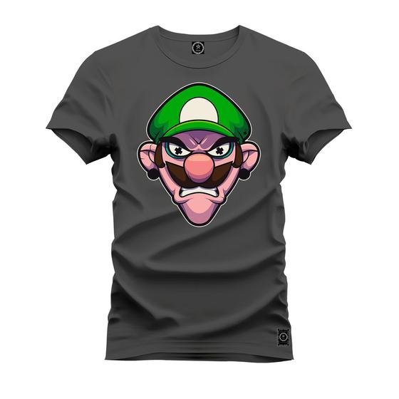 Imagem de Camiseta Estampada Tamanho Grande Plus Size Bigode Verde