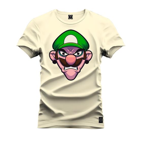 Imagem de Camiseta Estampada Tamanho Grande Plus Size Bigode Verde