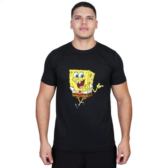 Imagem de Camiseta Estampado Bob Esponja Desenho Adulto Festivo