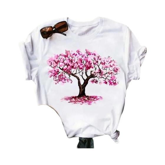 Imagem de Camiseta Estética Ulzzang com Estampa Floral de Papoula Vermelha - Moda Anos 90