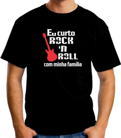 Imagem de Camiseta eu curto Rock n Roll com minha familia
