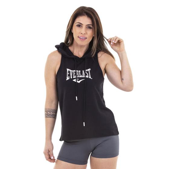 Imagem de Camiseta everlast básica regata com capuz - feminino