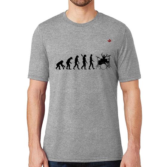 Imagem de Camiseta Evolução do Baterista (Bateria) - Foca na Moda