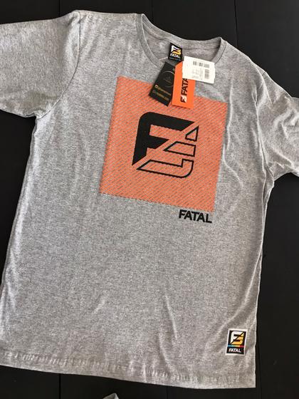 Imagem de Camiseta Fatal Estampada Big Brand Logo Cinza Mescla