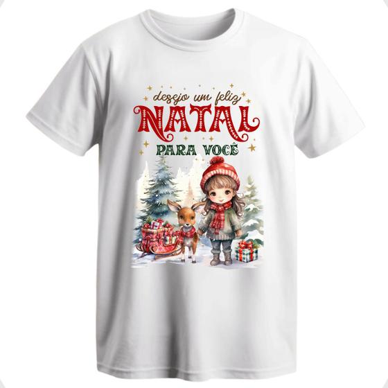 Imagem de Camiseta feliz natal blusa natal em familia camisa natalina