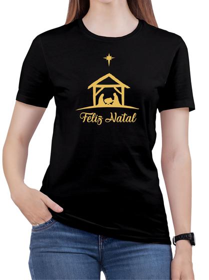 Imagem de Camiseta Feliz Natal Cristã 100% Algodão Tshirt Feminina E1 Camiseta Cristã 100% Algodão T-shirt Feminina Gospel Exodo