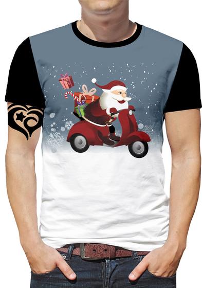 Imagem de Camiseta Feliz Natal PLUS SIZE Papai Noel Masculina Blusa MT