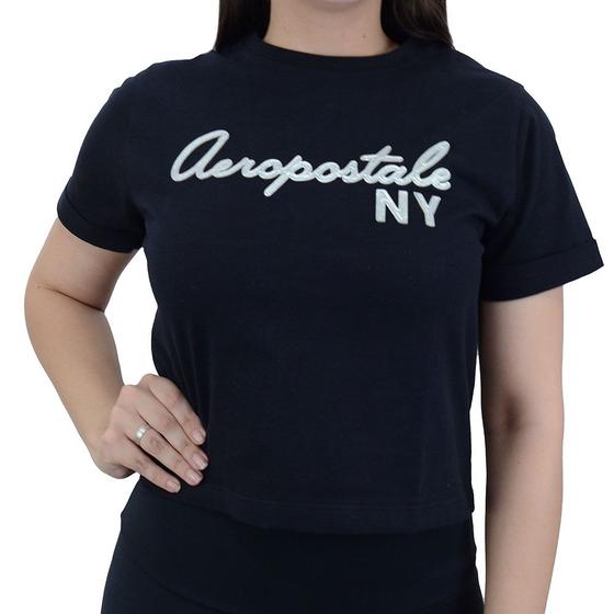 Imagem de Camiseta Feminina Aeropostale Cropped Preta - 98901