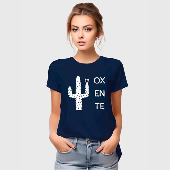 Imagem de Camiseta Feminina Algodão Estampa Oxente Casual