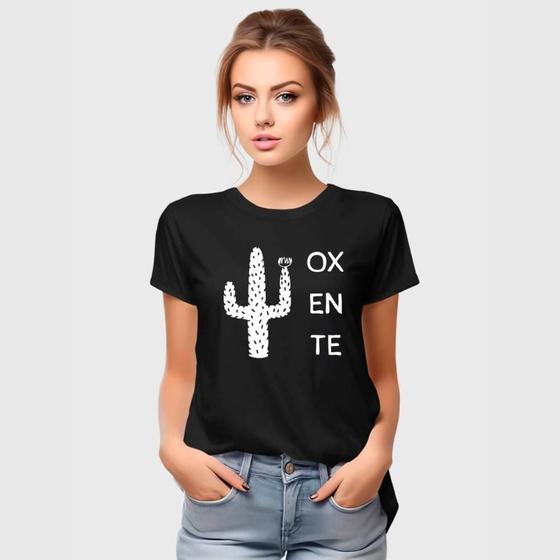 Imagem de Camiseta Feminina Algodão Estampa Oxente Casual