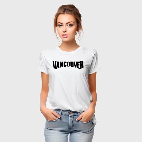 Imagem de Camiseta Feminina Algodão Estampa Vancouver Básica Casual