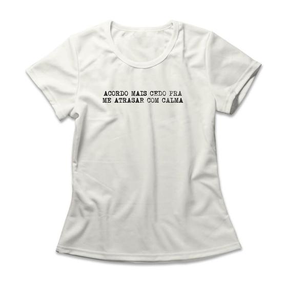 Imagem de Camiseta Feminina Atrasar Com Calma
