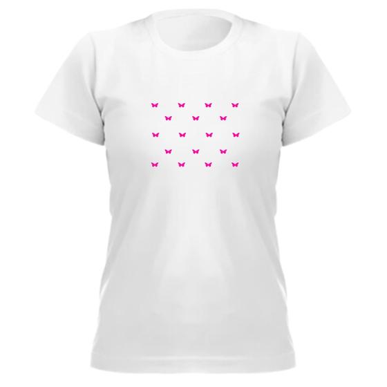 Imagem de Camiseta Feminina baby look Borboletas manga curta Durabilidade