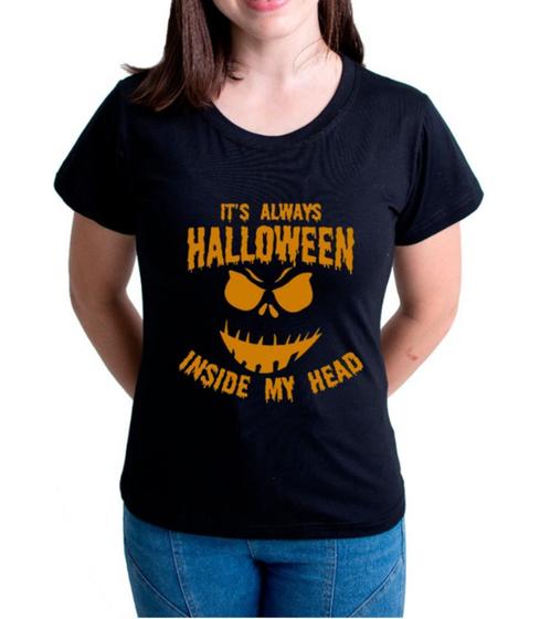 Imagem de Camiseta Feminina Baby Look É Sempre Halloween Pra Mim Dia Das Bruxas