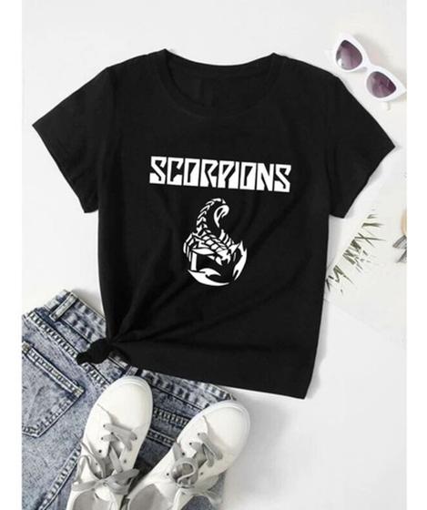 Imagem de Camiseta Feminina Baby Look Scorpions Banda De Rock Camisa