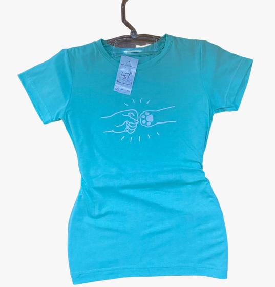 Imagem de Camiseta Feminina Baby Look Viscolycra Love Pet Lindas Cores