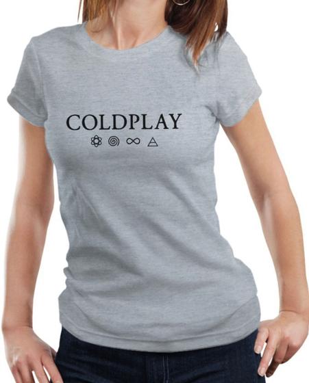 Imagem de Camiseta Feminina Banda Coldplay Show Tour 2023 Pop Rock - Baby Look!