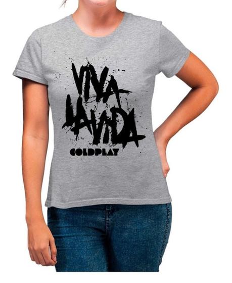 Imagem de Camiseta Feminina  Banda Coldplay Viva Lá Vida - Baby Look!