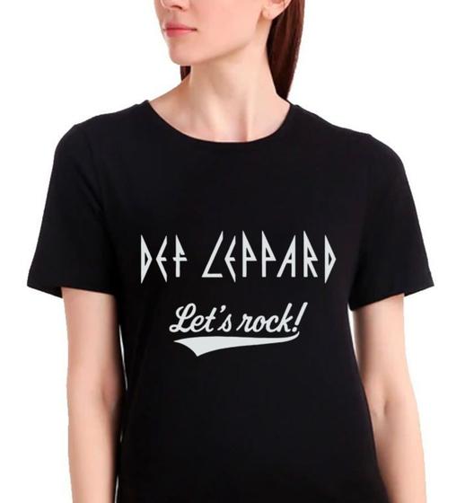 Imagem de Camiseta Feminina Banda Rock Def Leppard Lets Rock - Baby Look