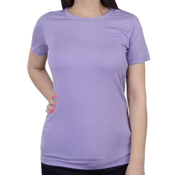 Imagem de Camiseta Feminina Basico.Com Soft Modal Lilas - 102101